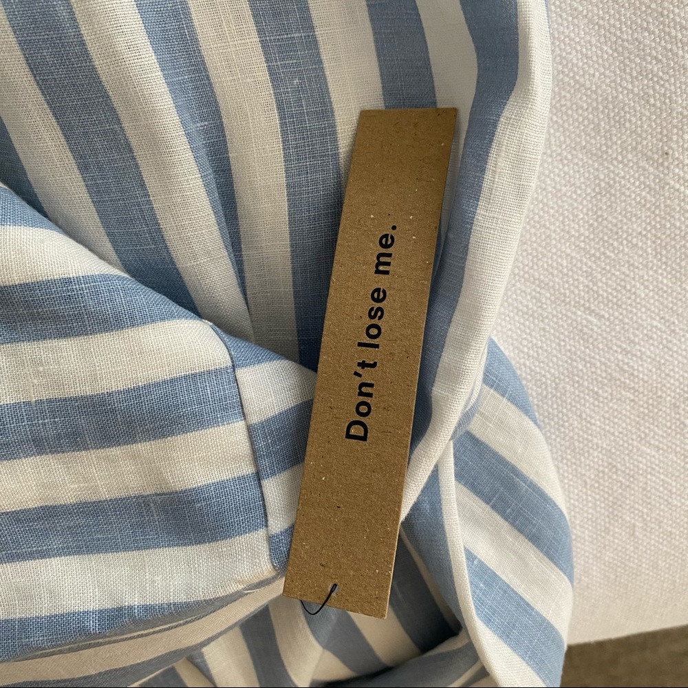 Reformation Blue and White Striped Linen Jumpsuit - Picture 9 of 10